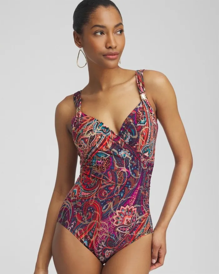 Chico039s Swim Miraclesuit Dynasty Siren One Piece Multi 8211 Clothing