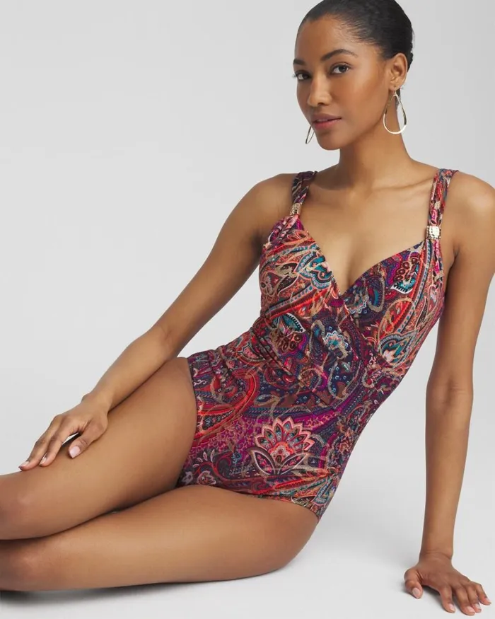 Chico039s Swim Miraclesuit Dynasty Siren One Piece Multi 8211 Clothing