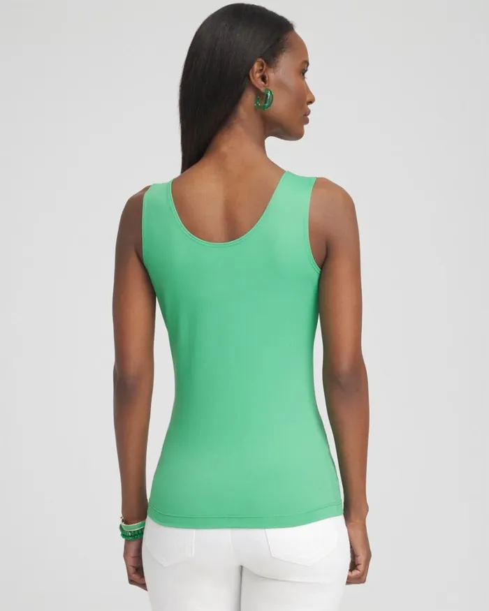 Chico039s Tees Microfiber Tank Grassy Green 8211 Clothing