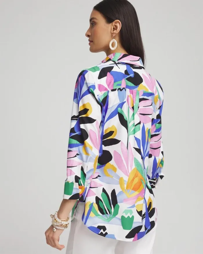 Chico039s Tops No Iron Stretch Tropical Shirt Purple Nightshade 8211 Clothing Chico039s Tops No Iron Stretch Tropical Shirt Purple Nightshade 8211 Clothing