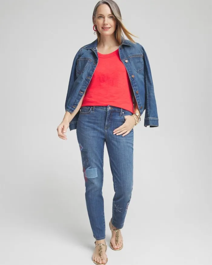 Chico039s Tops Scoop Neck Tee Alabaster 8211 Clothing