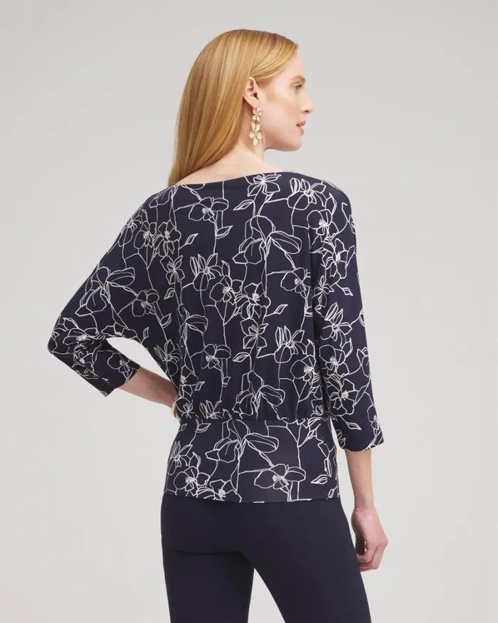 Chico039s Tops Touch Of Cool Floral Banded Hem Top Classic Navy 8211 Clothing Chico039s Tops Touch Of Cool Floral Banded Hem Top Classic Navy 8211 Clothing