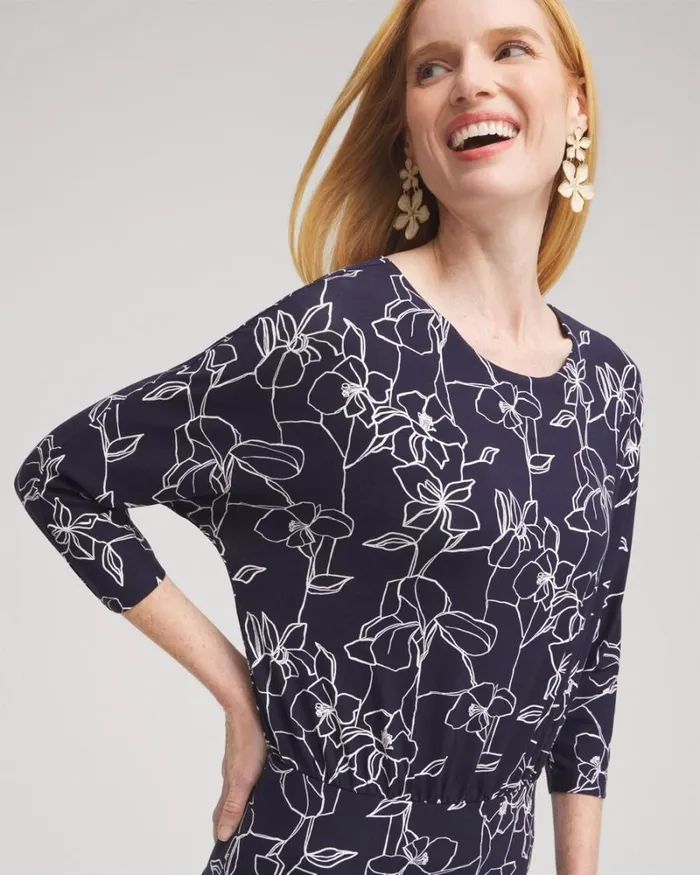 Chico039s Tops Touch Of Cool Floral Banded Hem Top Classic Navy 8211 Clothing Chico039s Tops Touch Of Cool Floral Banded Hem Top Classic Navy 8211 Clothing