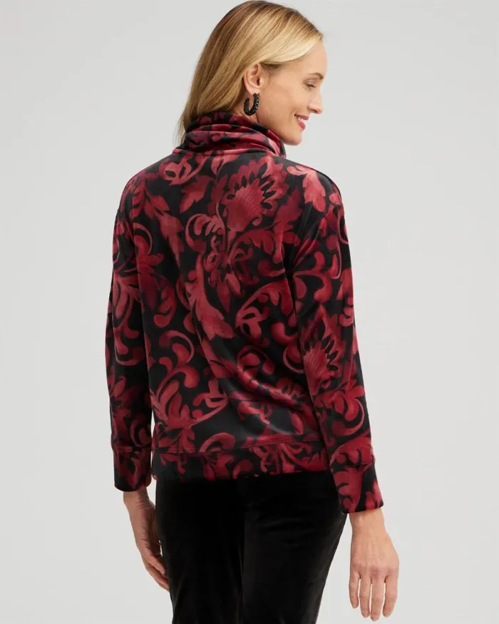 Chico039s Tops Zenergy Velour Funnel Neck Pullover Deep Merlot 8211 Clothing Chico039s Tops Zenergy Velour Funnel Neck Pullover Deep Merlot 8211 Clothing