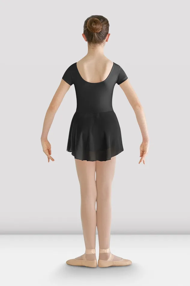 Children Basics Bloch Girls Prisha Short Sleeve Skirted Leotard Black