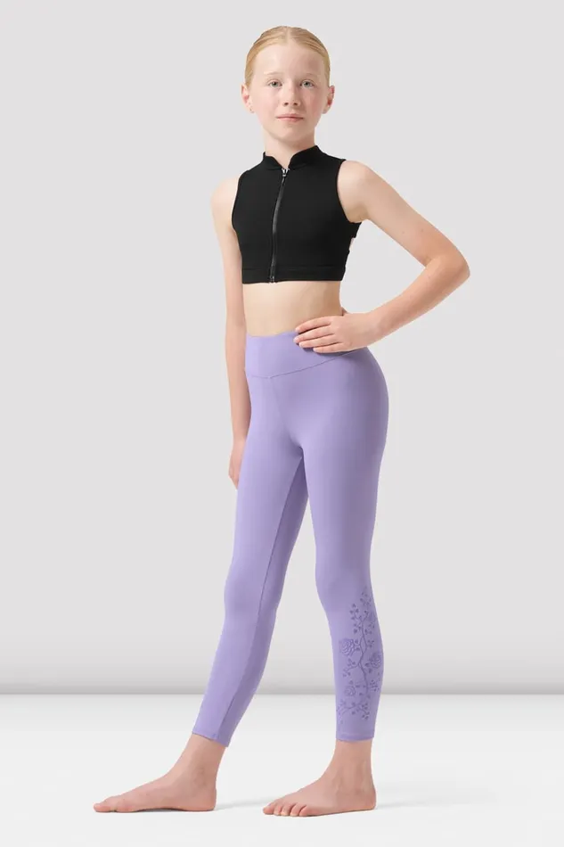 Children Bloch Girls Calista Zip Front Top Black Tops