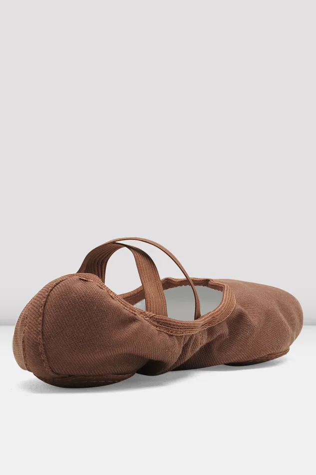 Children Childrens Performa Stretch Canvas Ballet Shoes Cocoa Canvas Ballet Bloch
