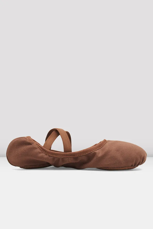 Children Childrens Performa Stretch Canvas Ballet Shoes Cocoa Canvas Ballet Bloch