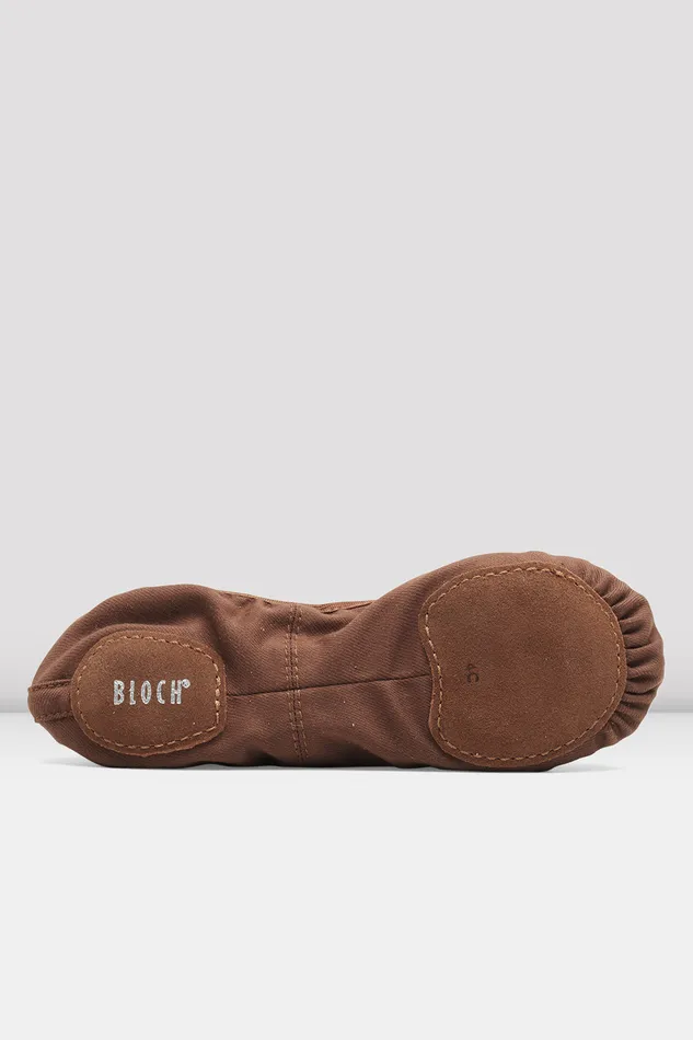 Children Childrens Performa Stretch Canvas Ballet Shoes Cocoa Canvas Ballet Bloch