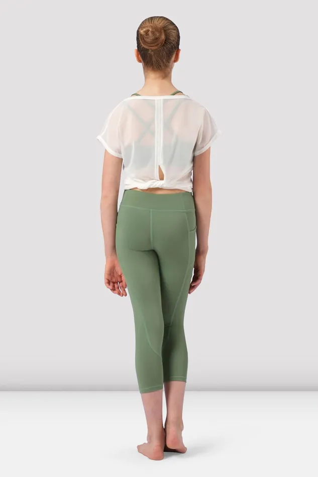 Children Girls Harriette Mesh Tie Back Top White Tops Bloch