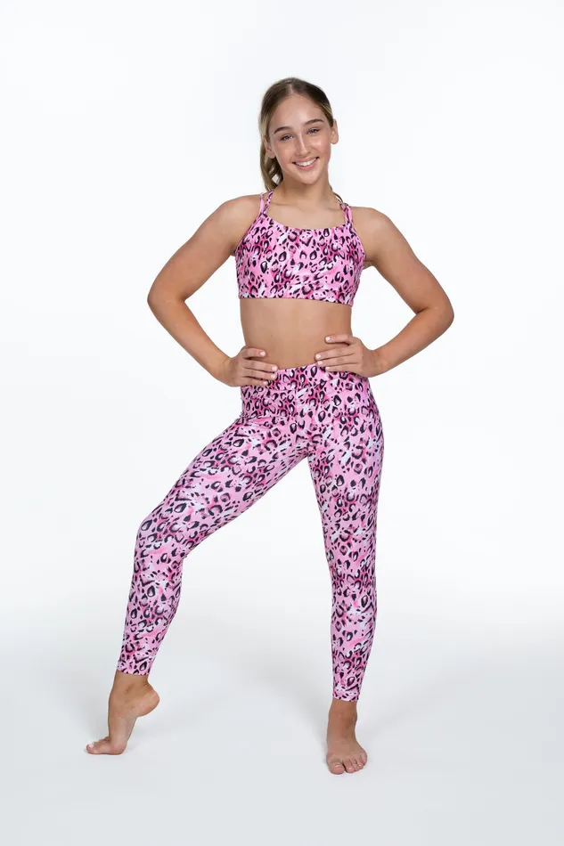 Children Tights Bloch Bloch X Flo Active Full Length Legging Sketch Leopard Children Tights Bloch Bloch X Flo Active Full Length Legging Sketch Leopard