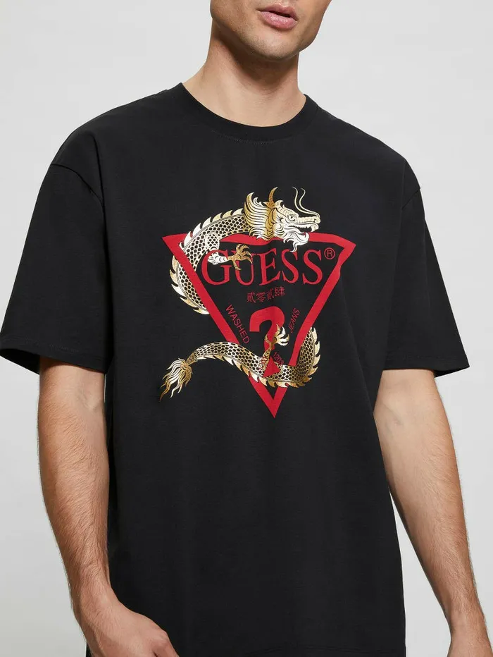 Chinese New Year Dragon Tee Black Men TShirts and Tanks GUESS