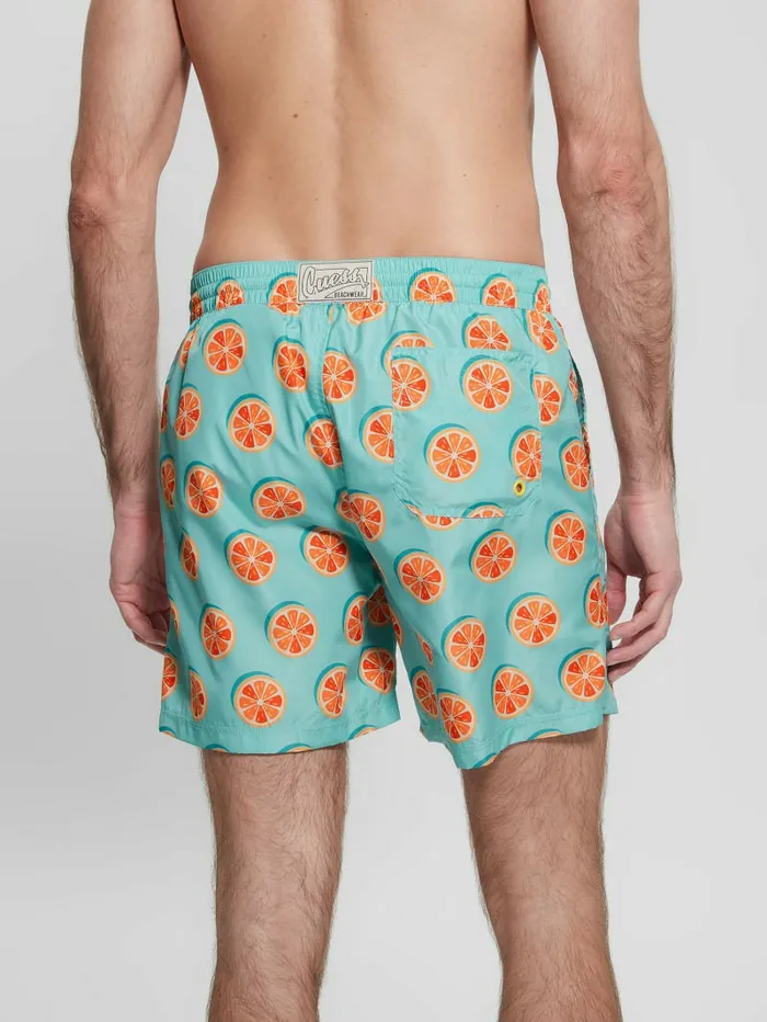 Citrus Woven Swim Trunks Big Lemon Men Swim GUESS Citrus Woven Swim Trunks Big Lemon Men Swim GUESS