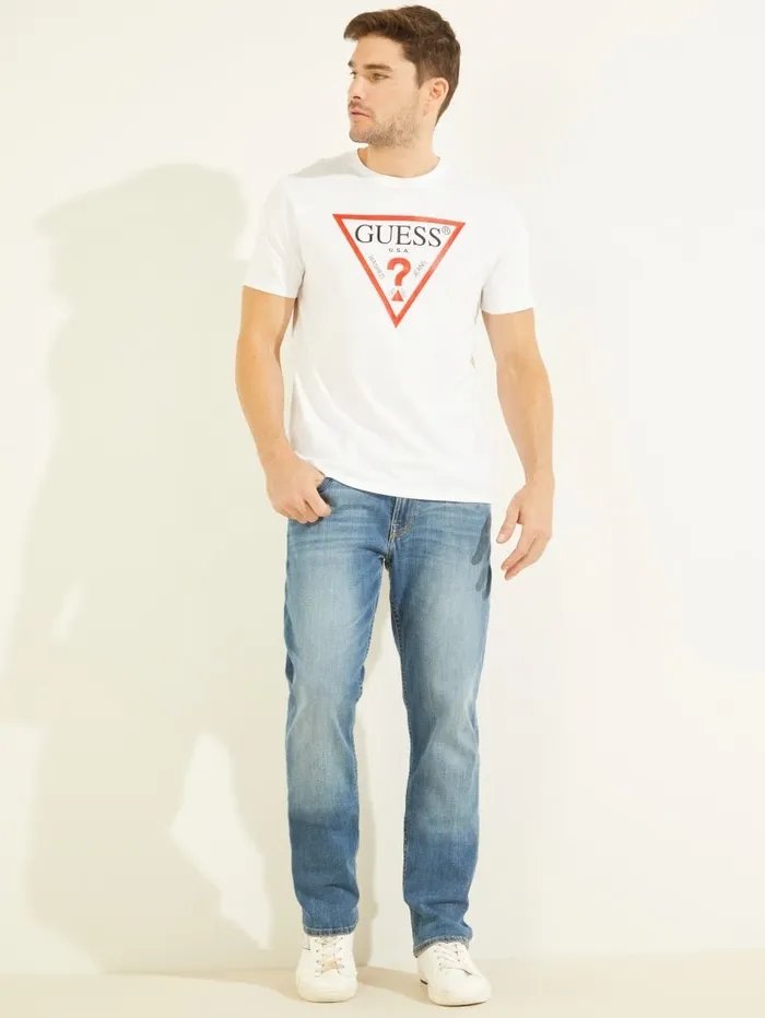 Classic Logo Tee Pure White Men TShirts and Tanks GUESS Classic Logo Tee Pure White Men TShirts and Tanks GUESS
