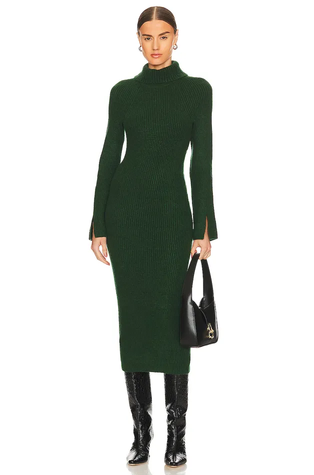 Coralie Knit Dress Dark Green Women Lovers and Friends Sweaters and Knits