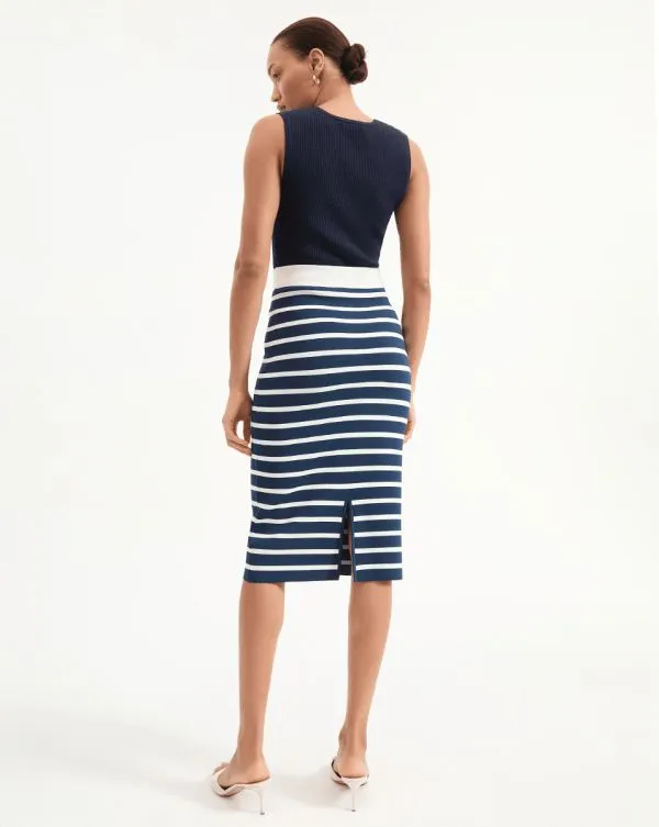 Corbin Skirt Navyandoffwhite Women Veronica Beard Skirts and Shorts Corbin Skirt Navyandoffwhite Women Veronica Beard Skirts and Shorts