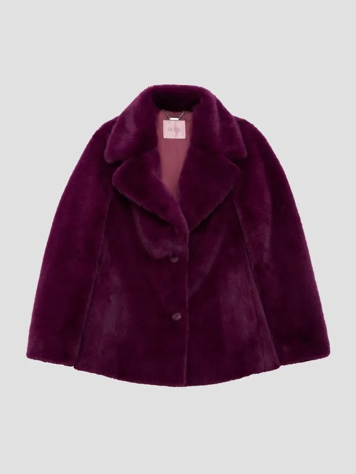 Corinne FauxFur Coat Black Cherry Jackets and Coats GUESS Women Corinne FauxFur Coat Black Cherry Jackets and Coats GUESS Women