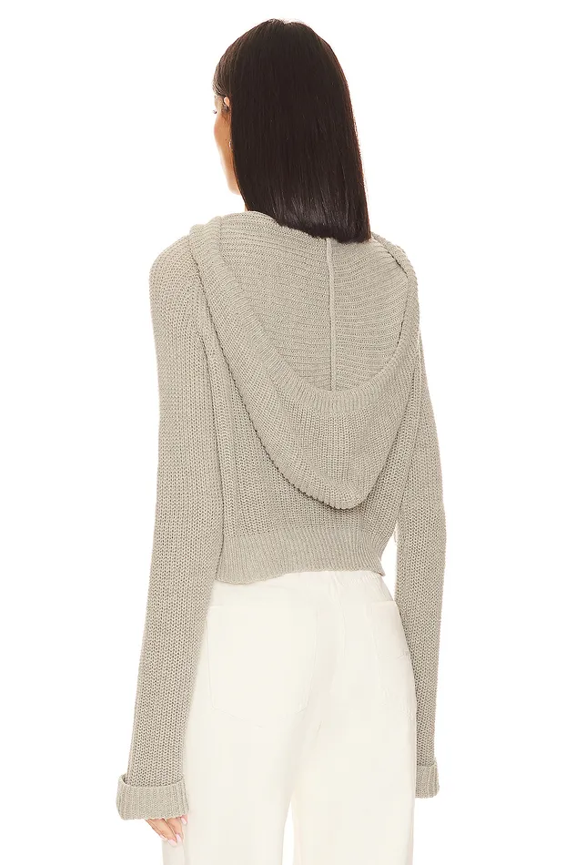 Crystal Knit Hoodie Grey Women Lovers and Friends Sweaters and Knits Crystal Knit Hoodie Grey Women Lovers and Friends Sweaters and Knits