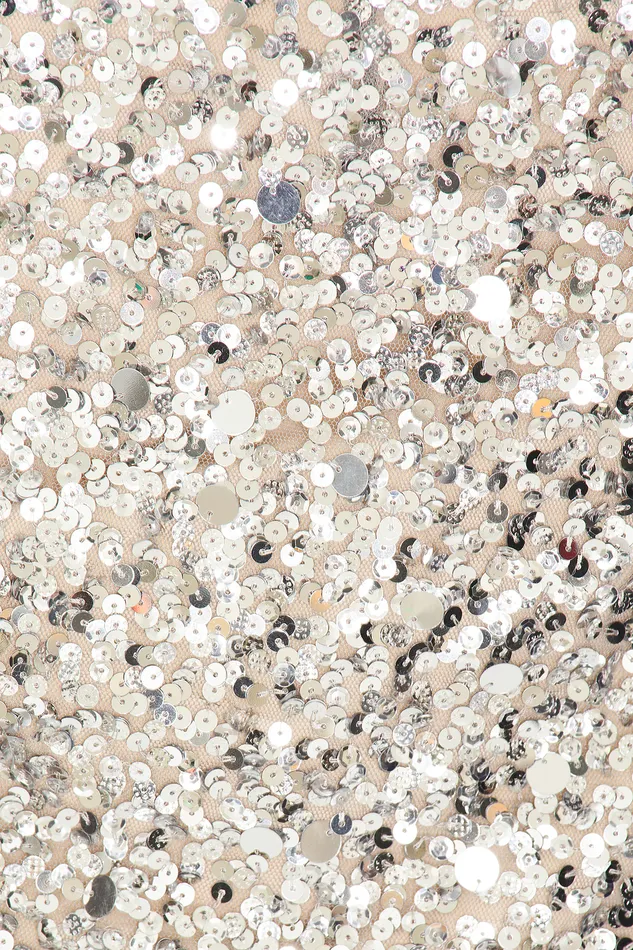 Crystal Sequin Cropped Top Disco Silver Women Lovers and Friends Tops Crystal Sequin Cropped Top Disco Silver Women Lovers and Friends Tops