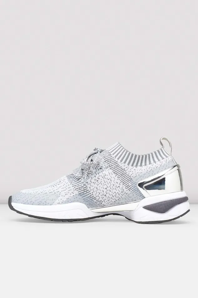 Dance Sneakers Adult Bloch Ladies Alcyone Sneaker Grey Knit