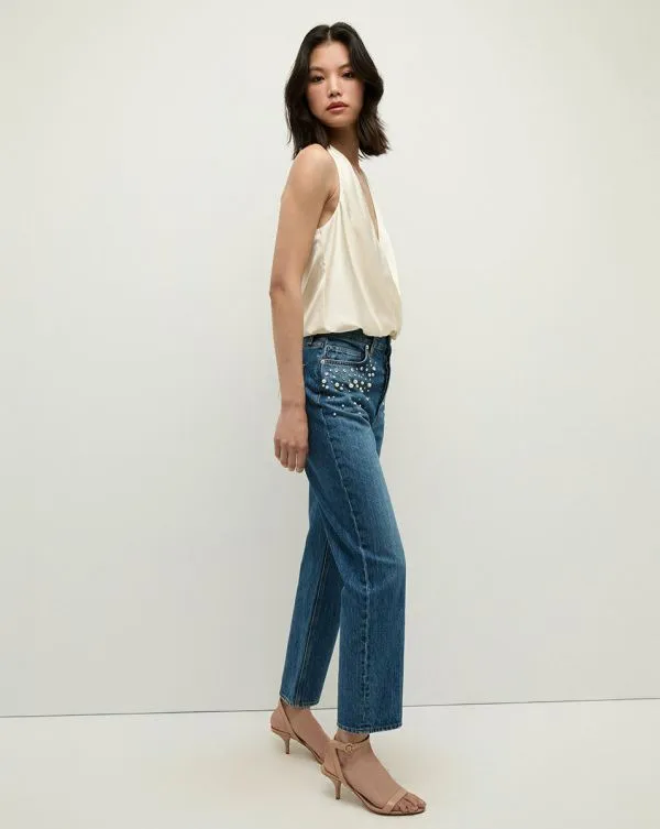 Daniela Embellished StraightLeg Jean Serendipity Women Veronica Beard Jeans