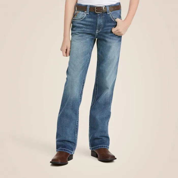 Denim Kids Ariat B4 Relaxed Coltrane Boot Cut Jean Durango