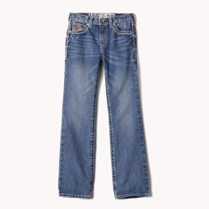 Denim Kids Ariat B4 Relaxed Coltrane Boot Cut Jean Durango Denim Kids Ariat B4 Relaxed Coltrane Boot Cut Jean Durango