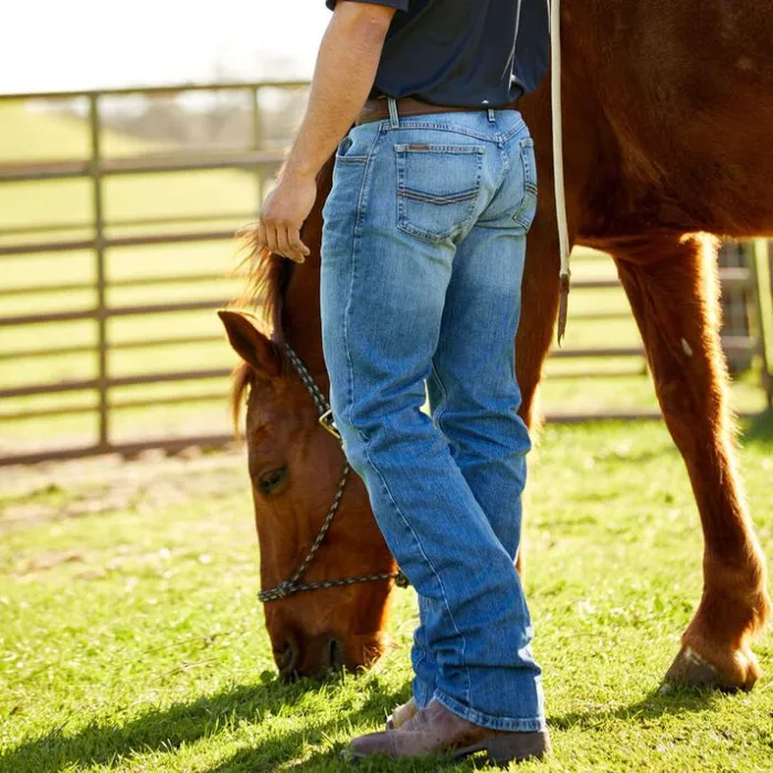 Denim Men Ariat M2 Relaxed Stretch Legacy Boot Cut Jean Brandon