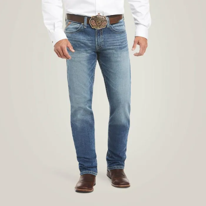 Denim Men Ariat M4 Low Rise Stretch Shoreway Stackable Straight Leg Jean Dakota Denim Men Ariat M4 Low Rise Stretch Shoreway Stackable Straight Leg Jean Dakota