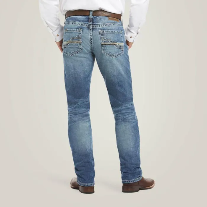 Denim Men Ariat M4 Low Rise Stretch Shoreway Stackable Straight Leg Jean Dakota Denim Men Ariat M4 Low Rise Stretch Shoreway Stackable Straight Leg Jean Dakota