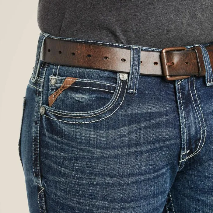 Denim Men Ariat M7 Rocker Stretch Coltrane Stackable Straight Leg Jean Silverton