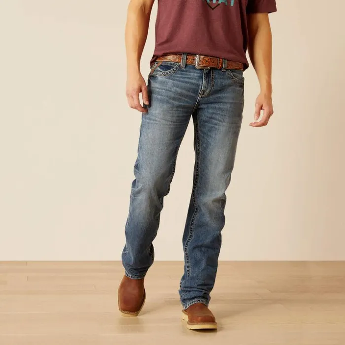Denim Men Ariat M7 Slim Warrack Straight Jean Livermore