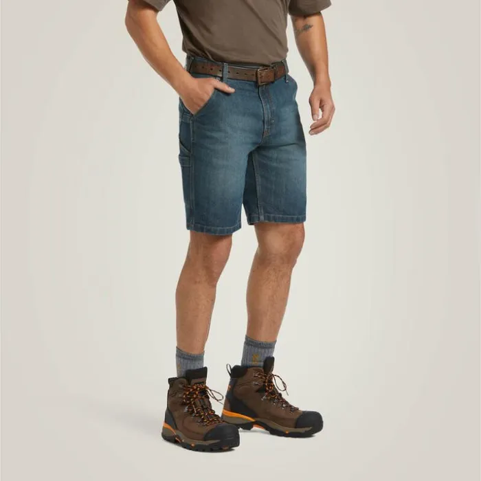 Denim Men Ariat Rebar DuraStretch Denim Utility Short Phantom