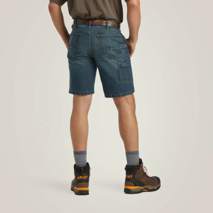 Denim Men Ariat Rebar DuraStretch Denim Utility Short Phantom Denim Men Ariat Rebar DuraStretch Denim Utility Short Phantom