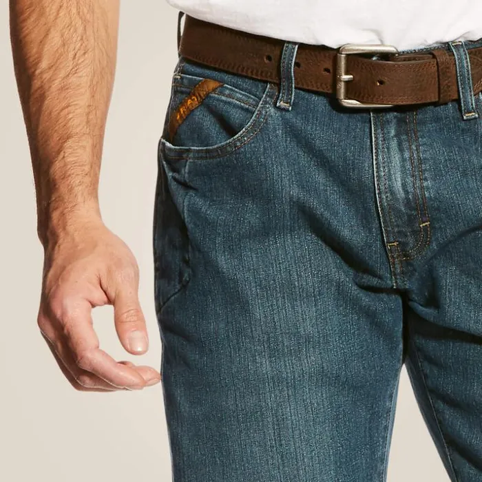 Denim Men Ariat Rebar M4 Relaxed DuraStretch Basic Boot Cut Jean Carbine Denim Men Ariat Rebar M4 Relaxed DuraStretch Basic Boot Cut Jean Carbine