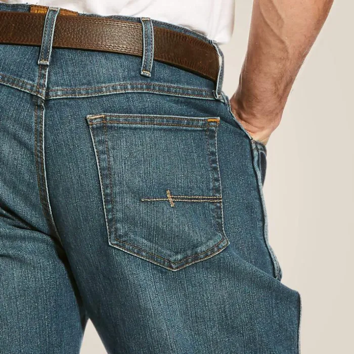 Denim Men Ariat Rebar M4 Relaxed DuraStretch Basic Boot Cut Jean Carbine Denim Men Ariat Rebar M4 Relaxed DuraStretch Basic Boot Cut Jean Carbine