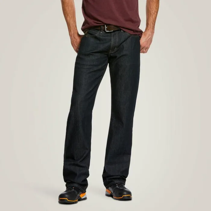 Denim Men Ariat Rebar M4 Relaxed DuraStretch Basic FlannelLined Boot Cut Jean Rinse Denim Men Ariat Rebar M4 Relaxed DuraStretch Basic FlannelLined Boot Cut Jean Rinse
