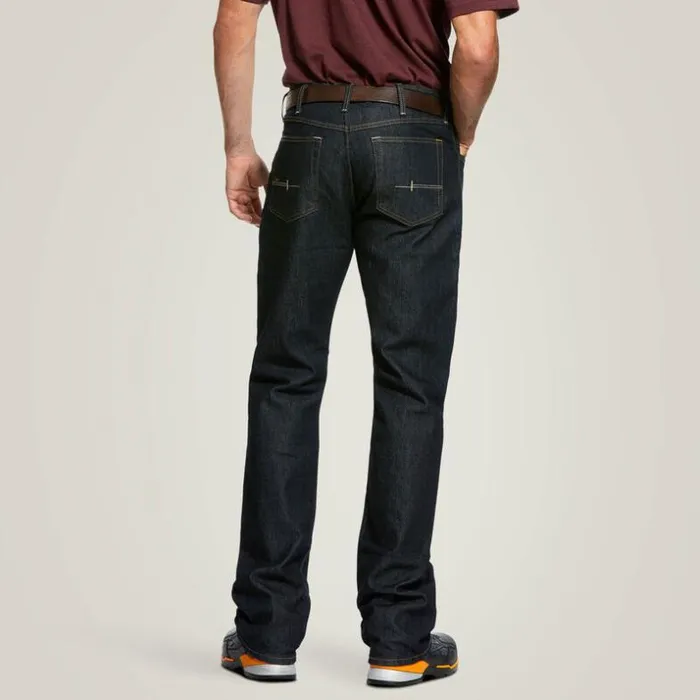 Denim Men Ariat Rebar M4 Relaxed DuraStretch Basic FlannelLined Boot Cut Jean Rinse Denim Men Ariat Rebar M4 Relaxed DuraStretch Basic FlannelLined Boot Cut Jean Rinse