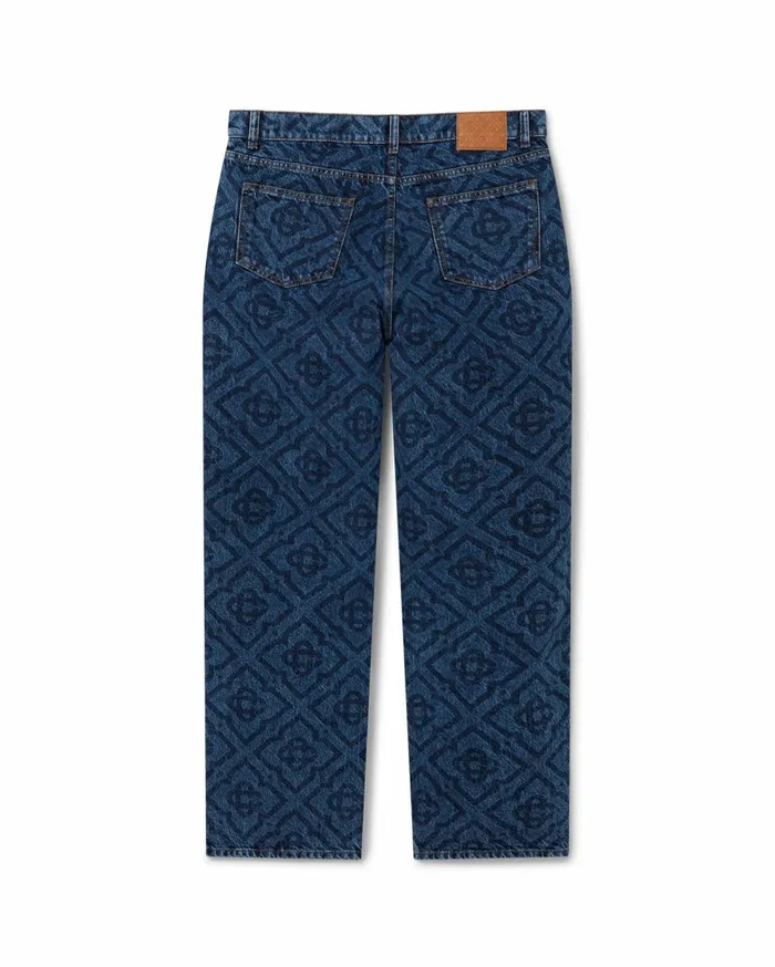 Denim Men Casablanca Paris Dark Vintage Monogram Jeans
