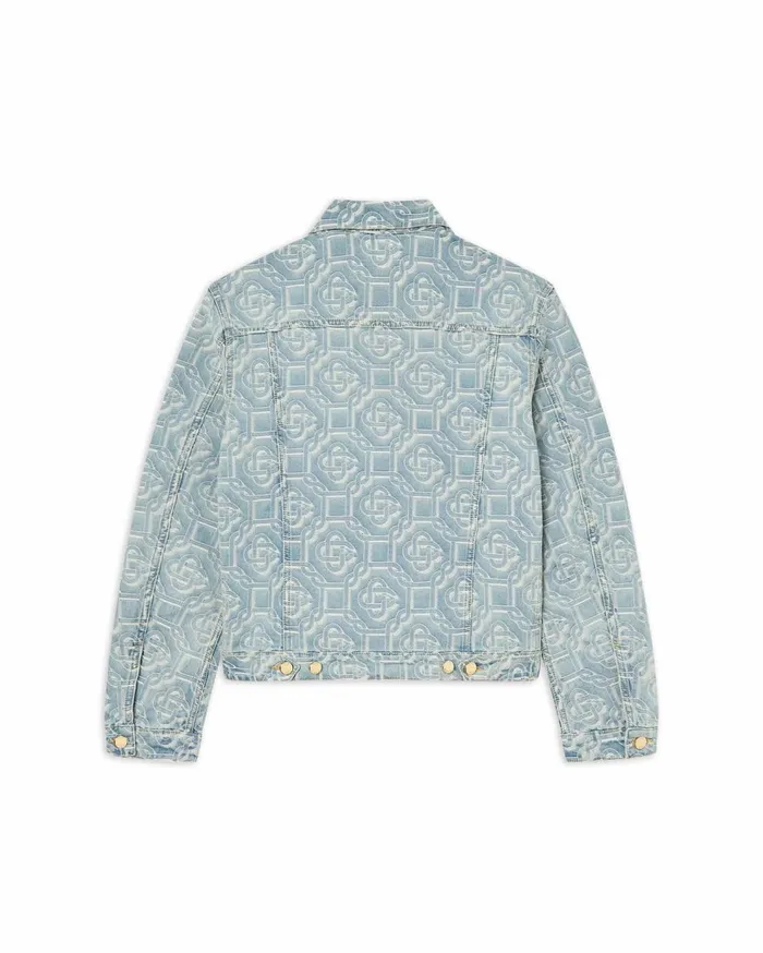 Denim Men Casablanca Paris Monogram Vintage Wash Denim Jacket