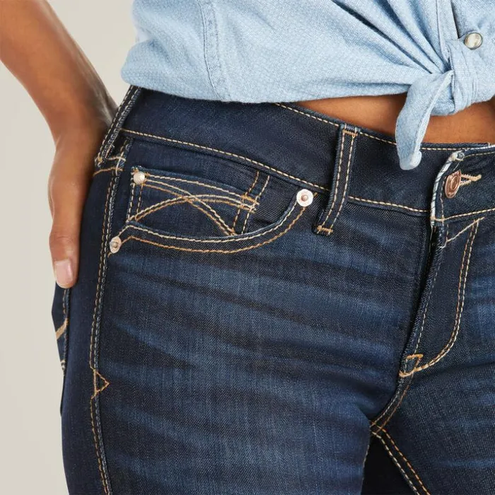 Denim Women Ariat REAL Mid Rise Arrow Fit Jocelyn Boot Cut Jean Nashville