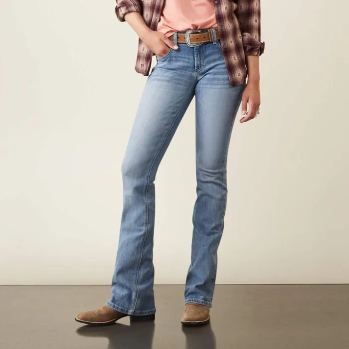 Denim Women Ariat REAL Perfect Rise Brianna Boot Cut Jean Oklahoma