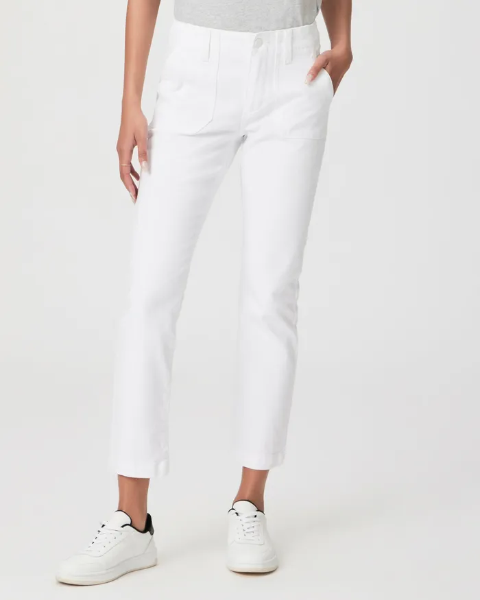 Denim Women PAIGE Mayslie Straight Ankle Pant 8211 Crisp White Denim Women PAIGE Mayslie Straight Ankle Pant 8211 Crisp White