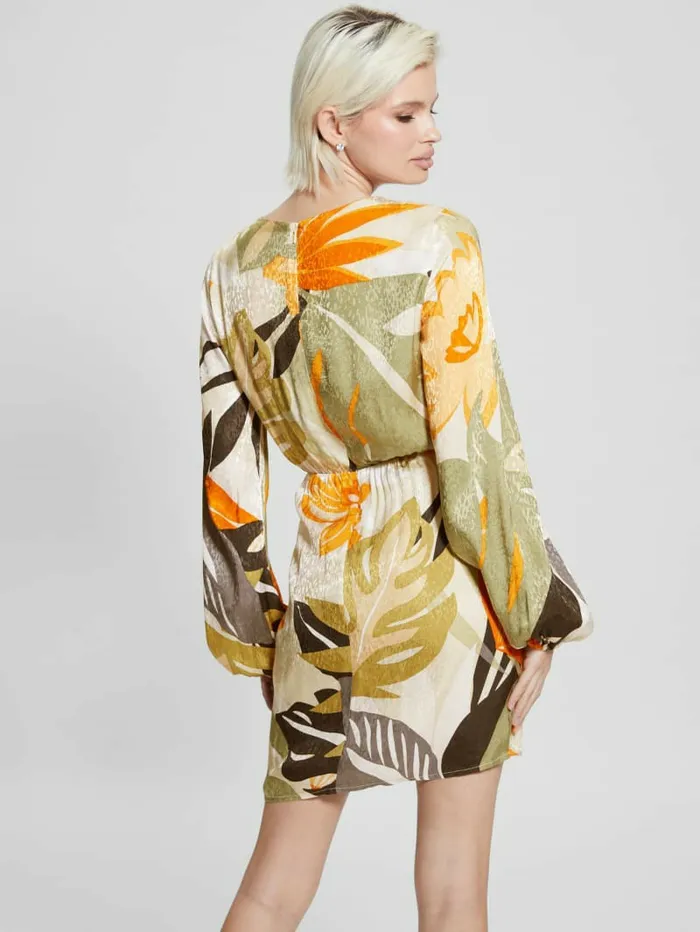 Dresses and Jumpsuits Cassia Jacquard Dress Foliage Form Print GUESS Women Dresses and Jumpsuits Cassia Jacquard Dress Foliage Form Print GUESS Women