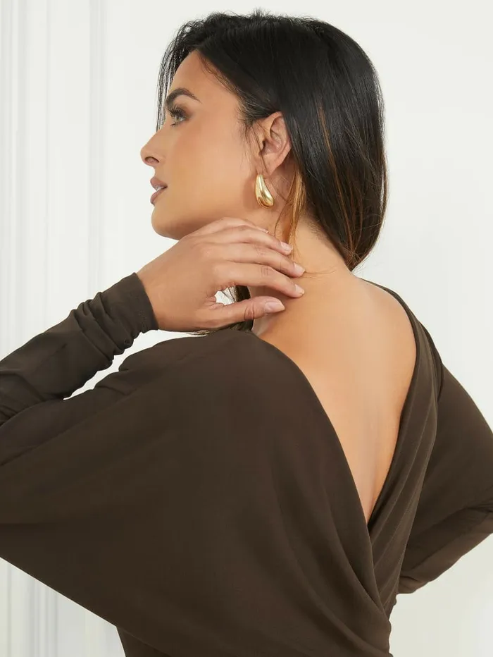 Dresses and Jumpsuits Cassie Dress Bitter Chocolate GUESS Women