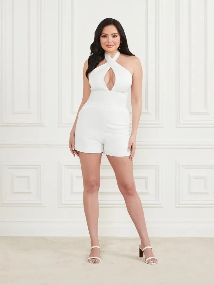 Dresses and Jumpsuits Iris Halter Romper Pale Pearl 8211 GUESS Women