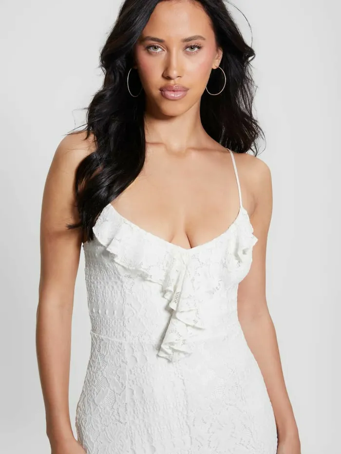 Dresses and Jumpsuits Kellie Lace Maxi Dress Cream White 8211 GUESS Women Dresses and Jumpsuits Kellie Lace Maxi Dress Cream White 8211 GUESS Women