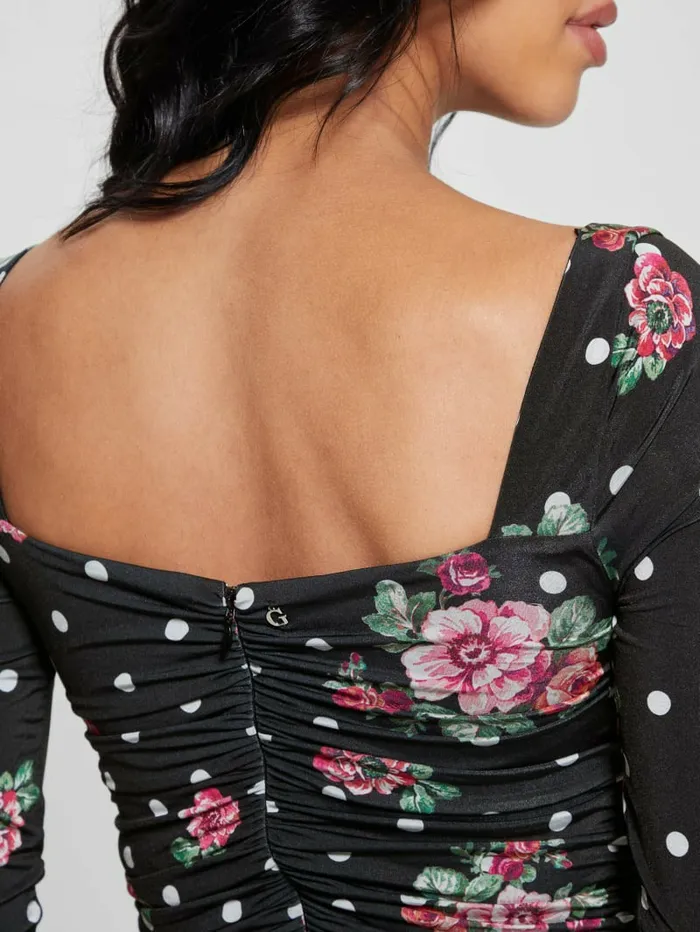 Dresses and Jumpsuits Milena Bodycon Dress Flower Polka Dots 8211 GUESS Women