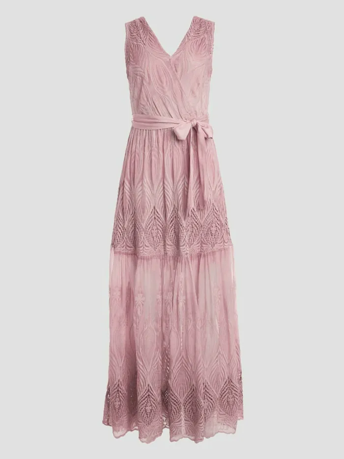 Dresses and Jumpsuits Pam Embroidered Long Dress Vintage Blush Multi GUESS Women Dresses and Jumpsuits Pam Embroidered Long Dress Vintage Blush Multi GUESS Women