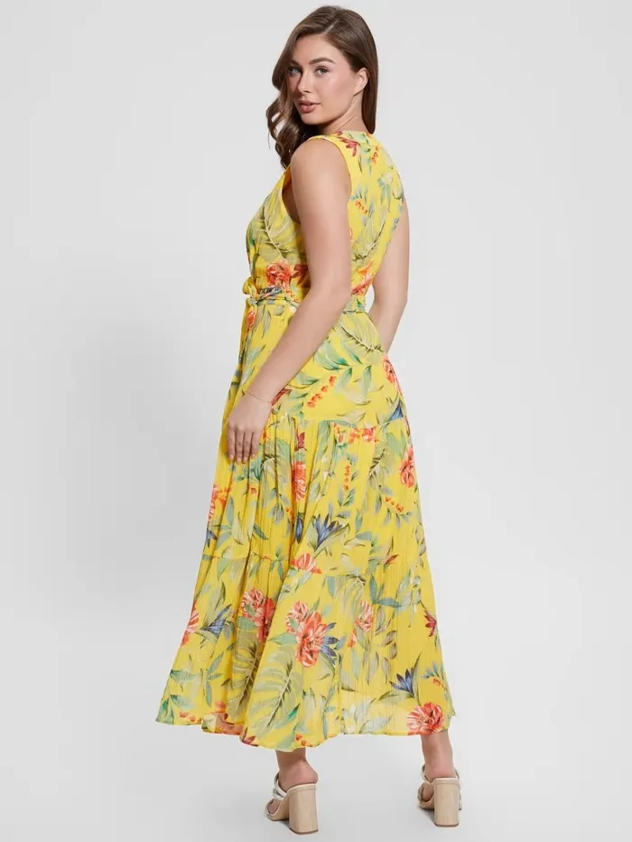 Dresses and Jumpsuits Women GUESS Eco Mara Wrap Maxi Dress Golden Hour Tropic Print Dresses and Jumpsuits Women GUESS Eco Mara Wrap Maxi Dress Golden Hour Tropic Print